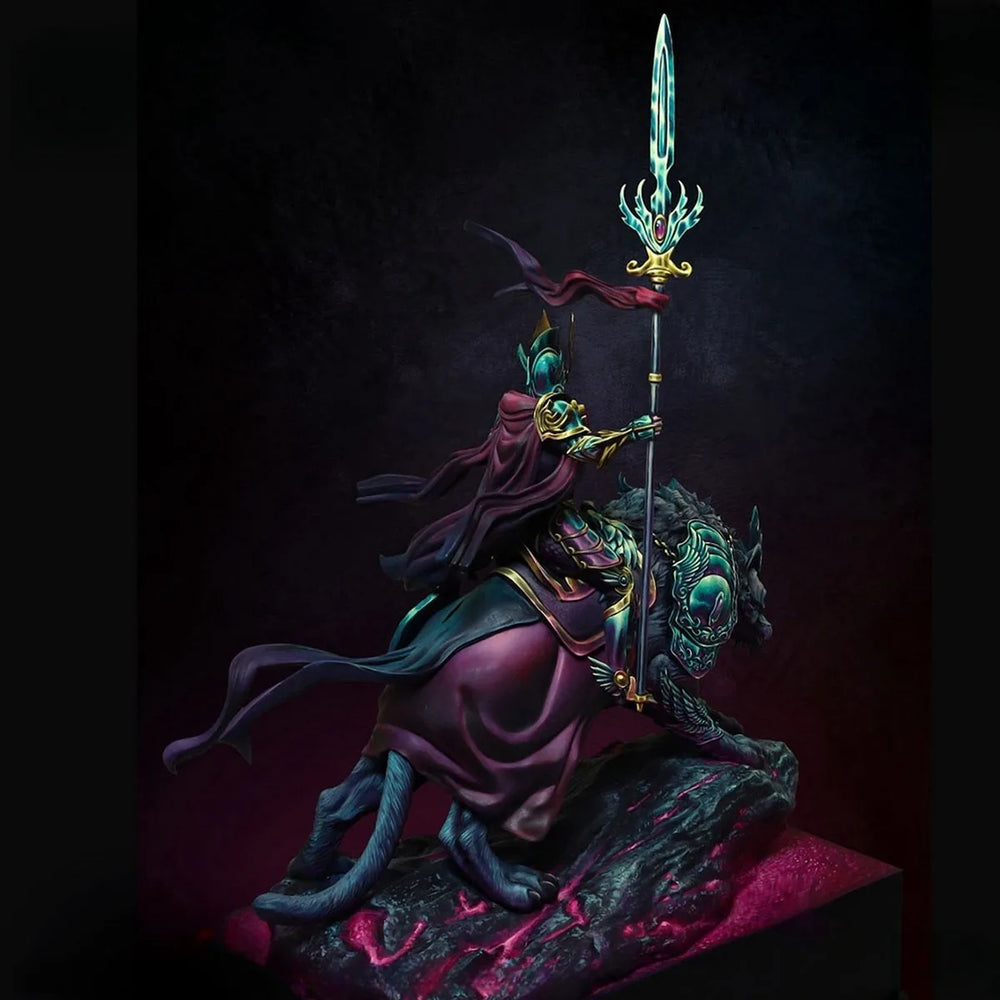 1/24 Warrior & Beast, 2 Figures, Resin Model Figure Kit, Fantasy Theme, Unassembled and Unpainted