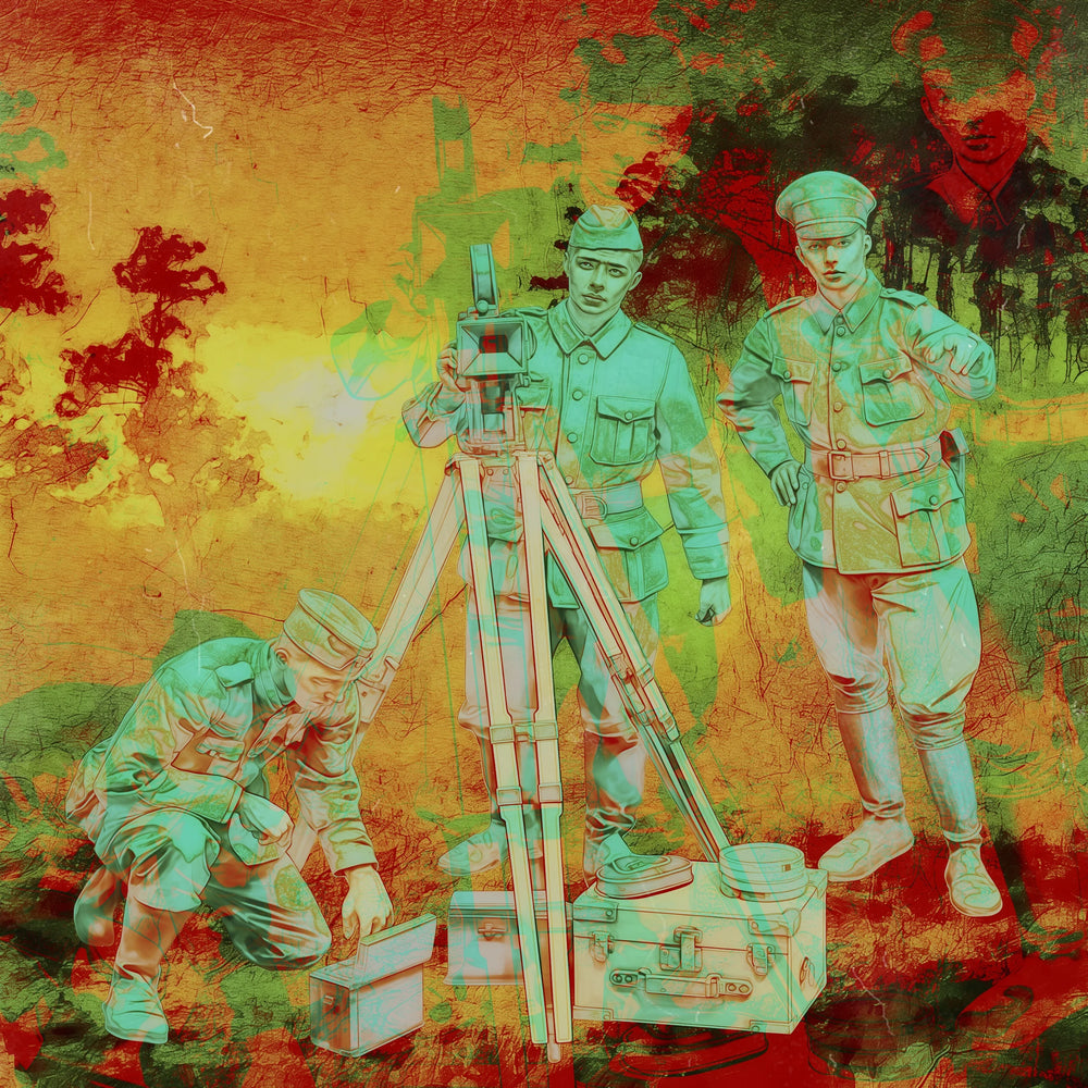 1/35 WWI Military Surveyors, 3 Figures, Resin Model Figure Kit, Unassembled and Unpainted