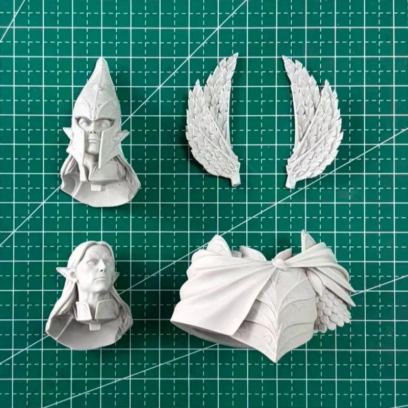 1/12 Medieval Elven Warrior, Resin Model Bust Kit, Unassembled and Unpainted