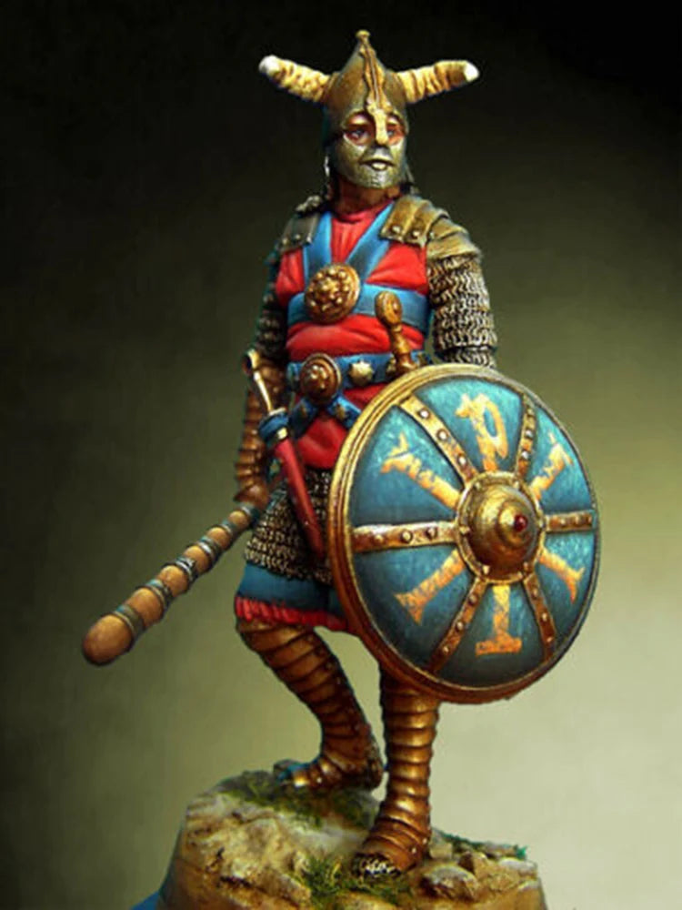 1/32 Ancient Horned Warrior, Resin Model Figure Kit, Unassembled and Unpainted