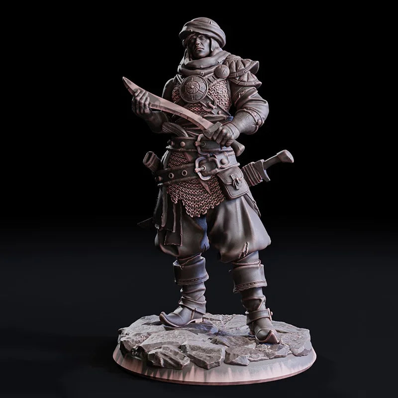 1/24 Medieval Mongol Warrior, Resin Model Figure Kit, Unassembled and Unpainted