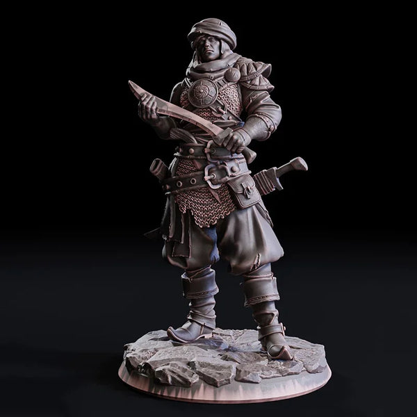1/24 Medieval Mongol Warrior, Resin Model Figure Kit, Unassembled and Unpainted