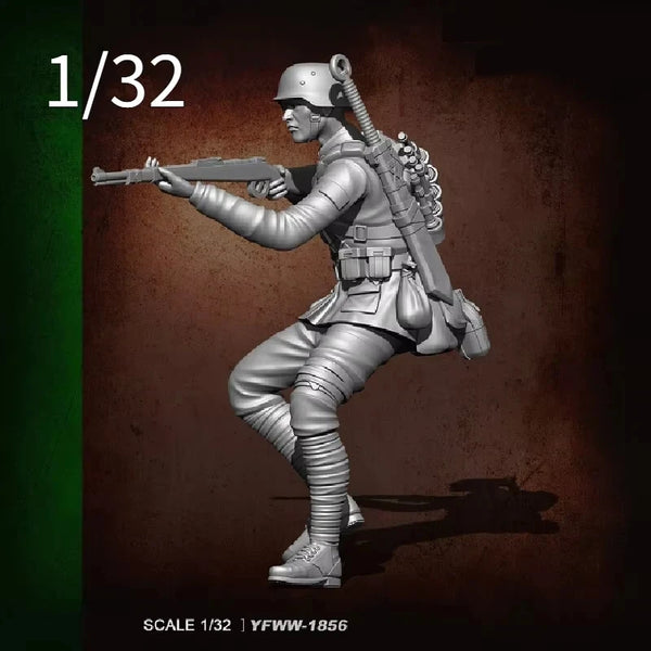 1/32 WWII Soldier, Resin Model Figure Kit, Unassembled and Unpainted