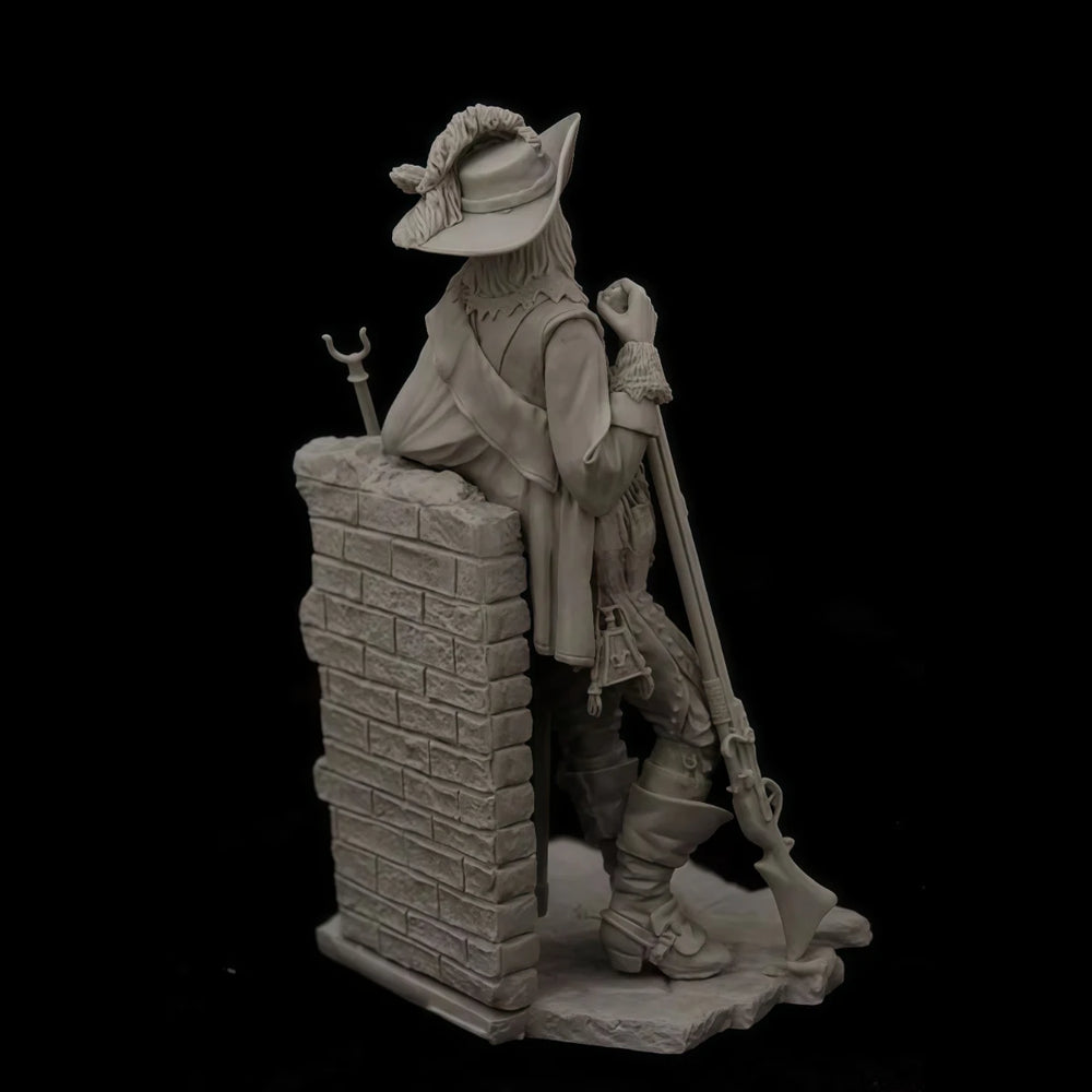 75mm Napoleonic Soldier at Fortress, Resin Model Figure Kit, Unassembled and Unpainted