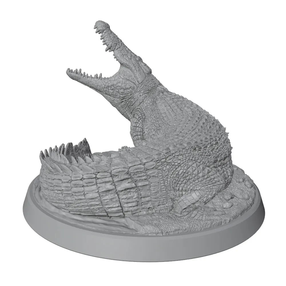Crocodile with Open Mouth, Resin Model Creature Kit, Wildlife Theme, Unassembled and Unpainted