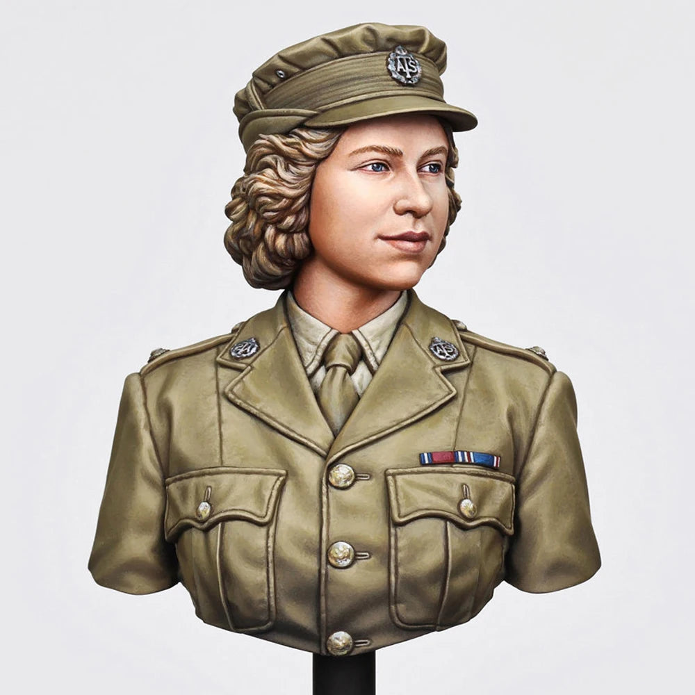 1/10 WWII Princess Elizabeth, Resin Model Bust Kit, Unassembled and Unpainted