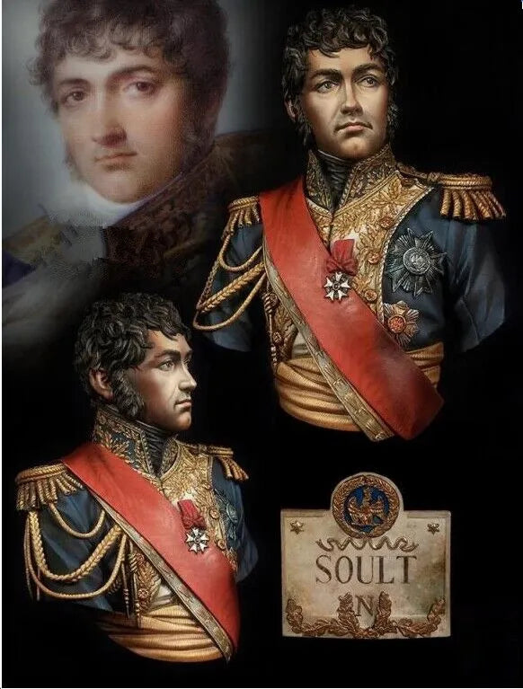 1/9 Napoleonic Bearded General with Red Sash and Medals, Resin Model Bust Kit, Unassembled and Unpainted