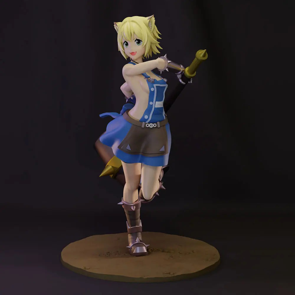 75mm 75mm Chibi Girl, Resin Model Figure Kit, Anime Theme, Unassembled and Unpainted