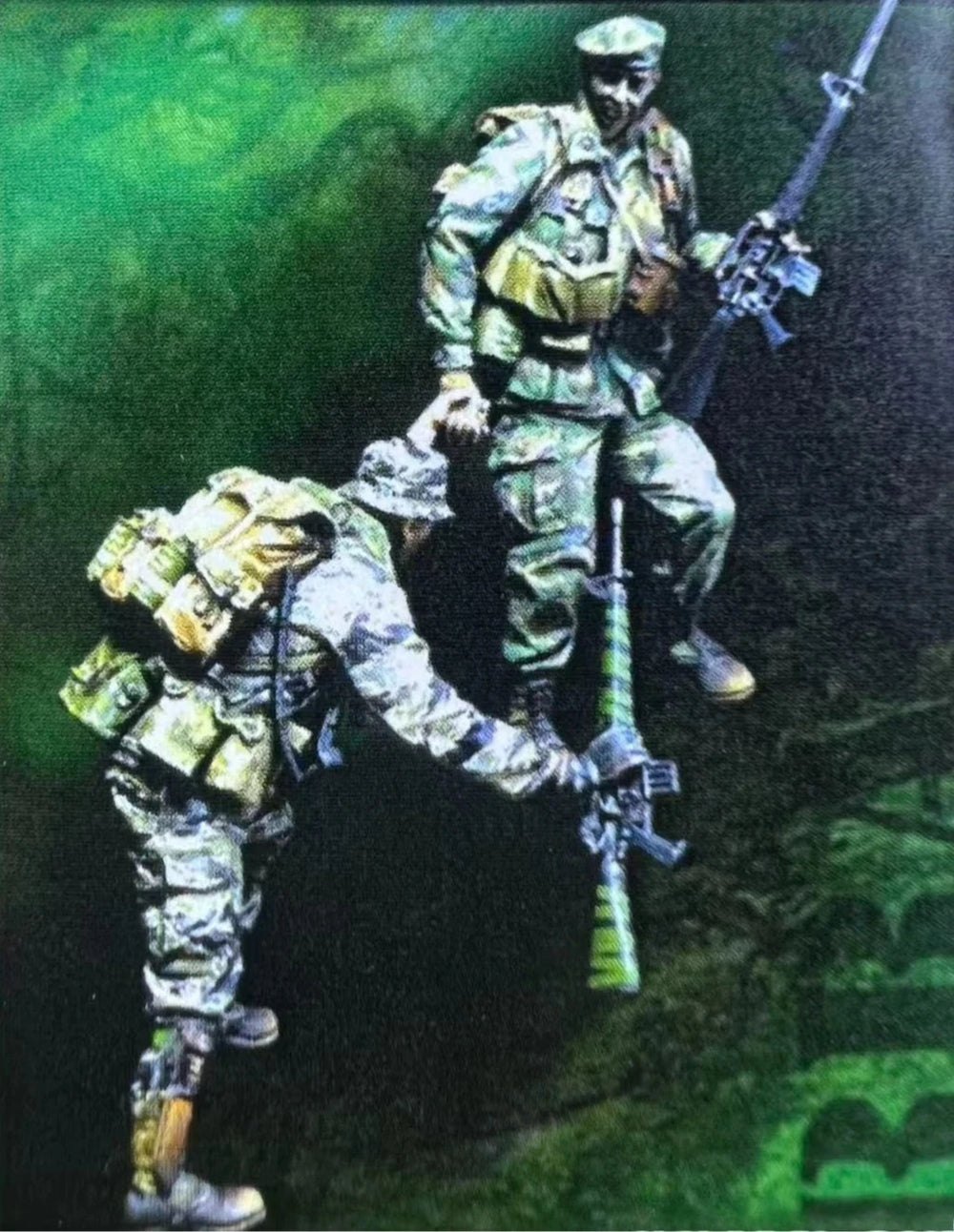 1/35 Modern US Marine Corps Team, 2 Figures, Resin Model Figure Kit, Unassembled and Unpainted