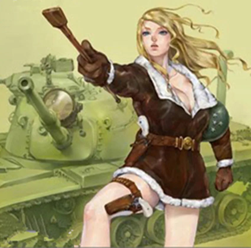1/12 Female with Wrench and Dog, Resin Model Figure Kit, Fantasy Theme, Unassembled and Unpainted