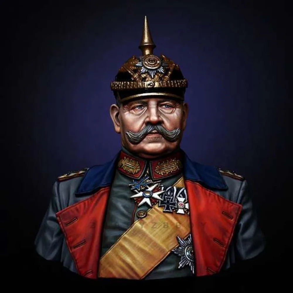 1/10 WWI German Prussian Officer, 3 Figures, Resin Model Bust Kit, Unassembled and Unpainted