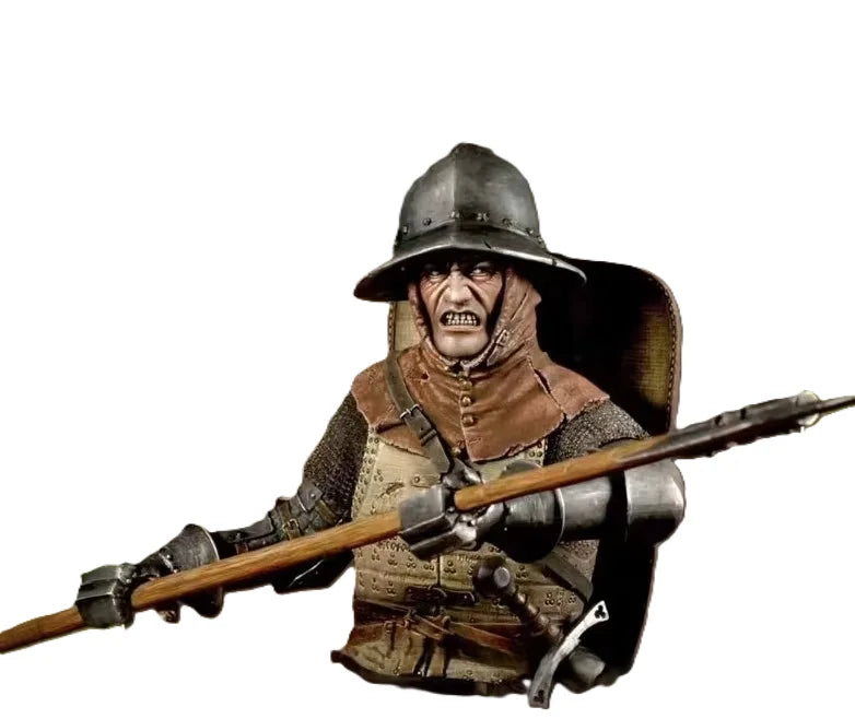 1/10 WWI Soldier with Brodie Helmet, Resin Model Figure Kit, Unassembled and Unpainted