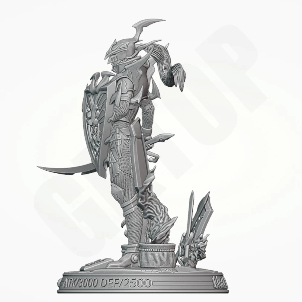 1/24 Horned Demon in Ornate Armor, Resin Model Figure Kit, Fantasy Theme, Unassembled and Unpainted