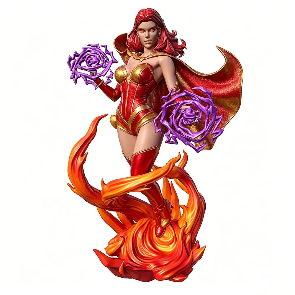 75mm Sorceress with Magical Roses, Resin Model Figure Kit, Unassembled and Unpainted
