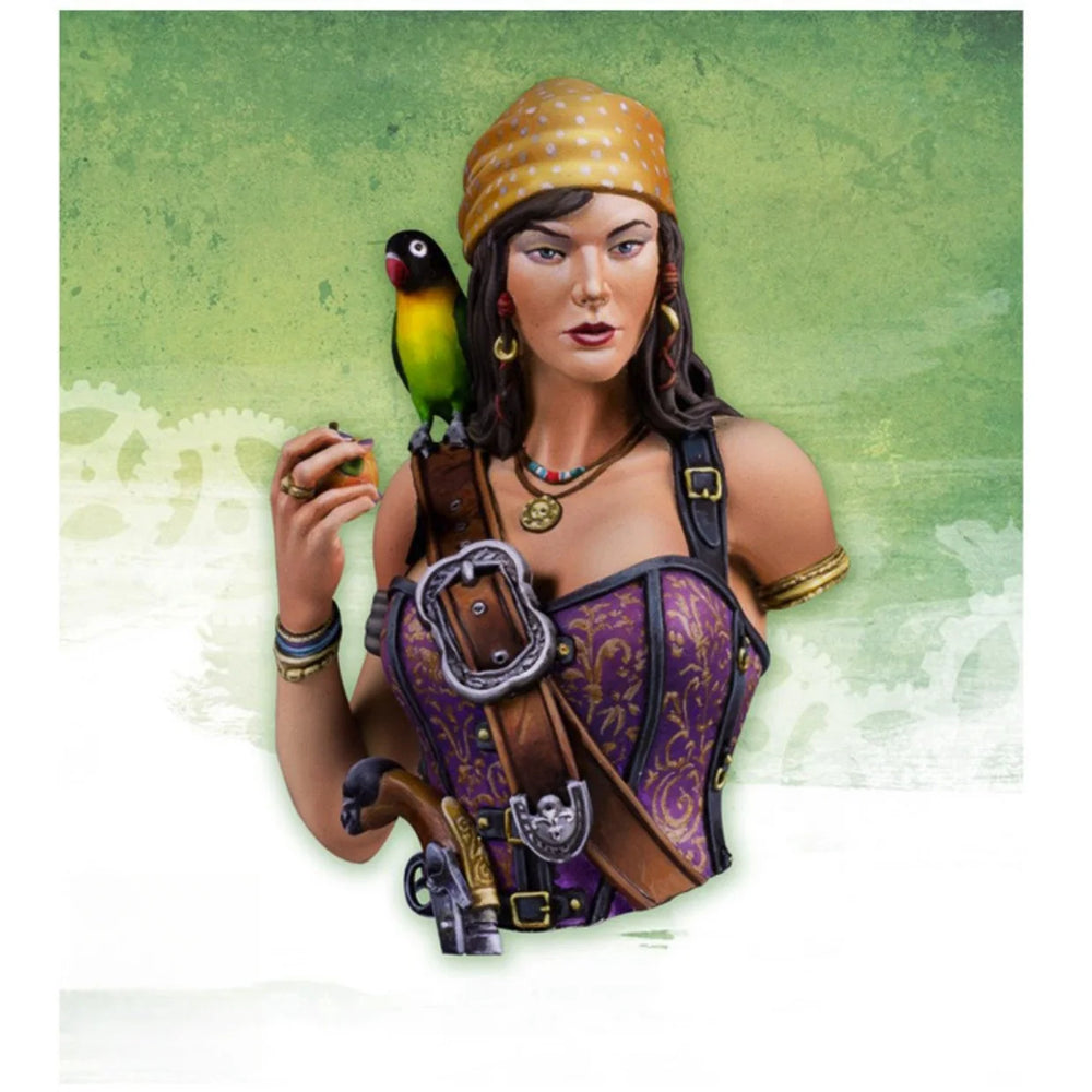 1/12 Fantasy Pirate Girl, Resin Model Bust Kit, Unassembled and Unpainted