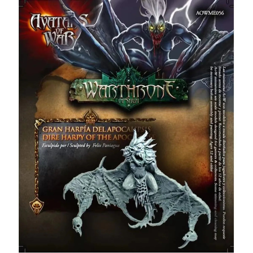 32mm Dark Gods Dire Harpy, Resin Model Figure Kit, Fantasy Theme, Unassembled and Unpainted