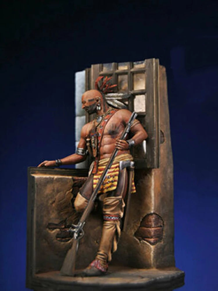 1/24 Ancient Roman Commander Reclining Against Column, Resin Model Figure Kit, Unassembled and Unpainted
