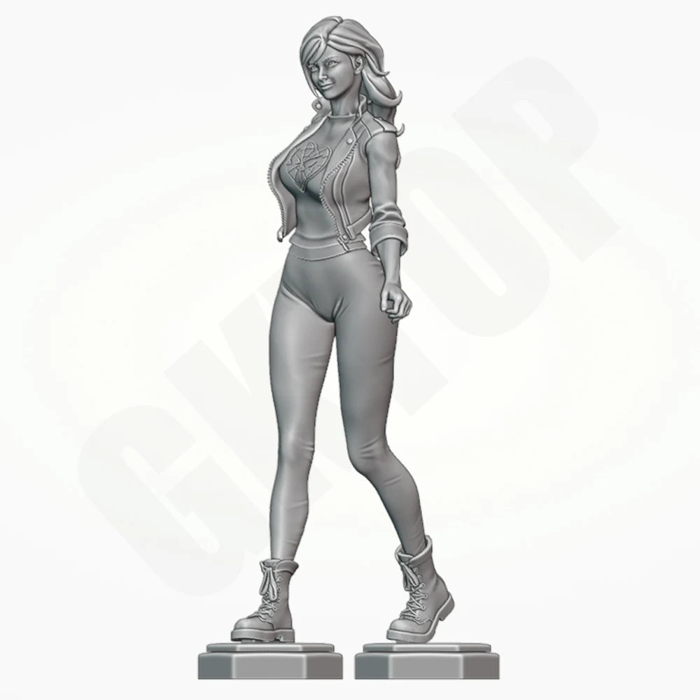 1/24 Futuristic Female in Bodysuit, Resin Model Figure Kit, Unassembled and Unpainted