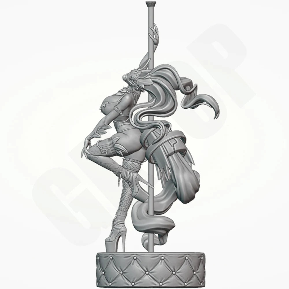 1/24 Fantasy Fox Dancer, Resin Model Figure Kit, Unassembled and Unpainted