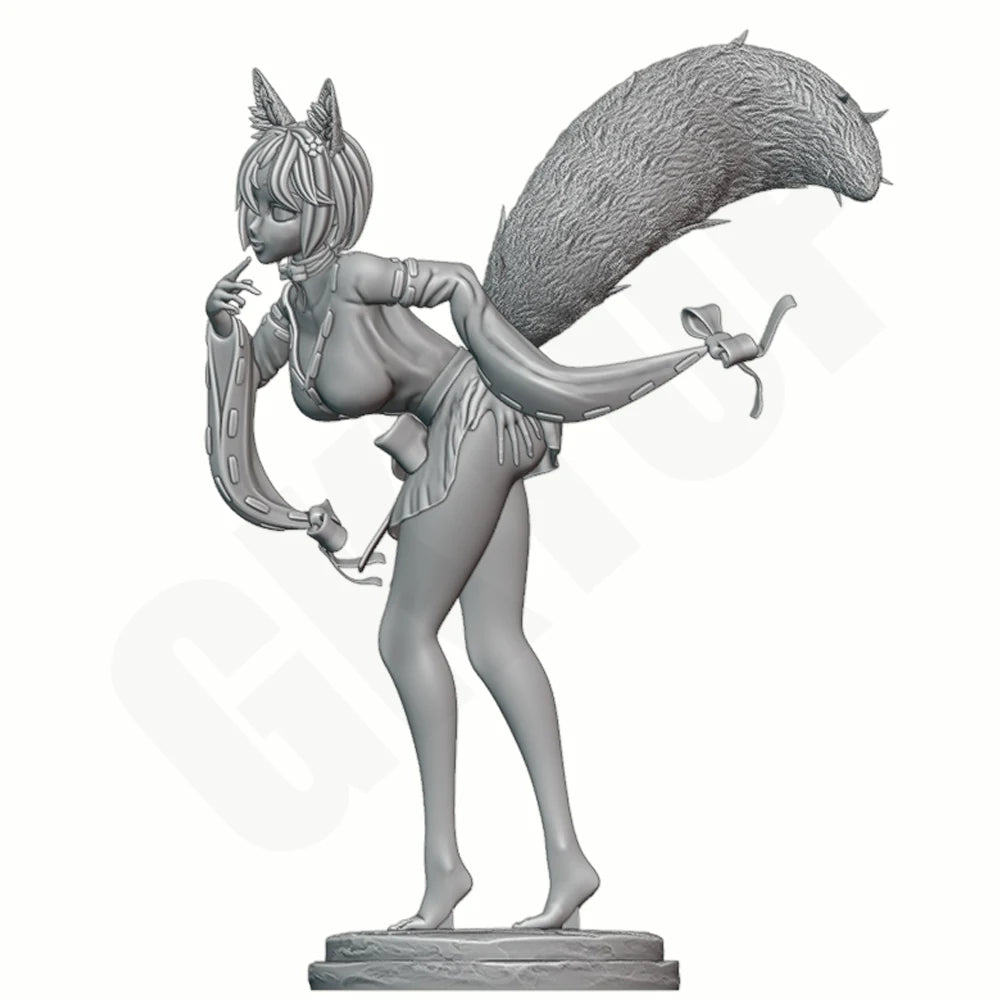 1/24 Kitsune Fox Spirit, Resin Model Figure Kit, Anime Theme, Unassembled and Unpainted