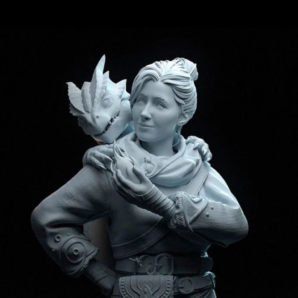 Winged Dragon Warriors, 4 Figures, Resin Model Figure Kit, Fantasy Theme, Unassembled and Unpainted