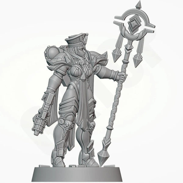 1/24 Sister Whitemane Warrior, Resin Model Figure Kit, Fantasy Theme, Unassembled and Unpainted