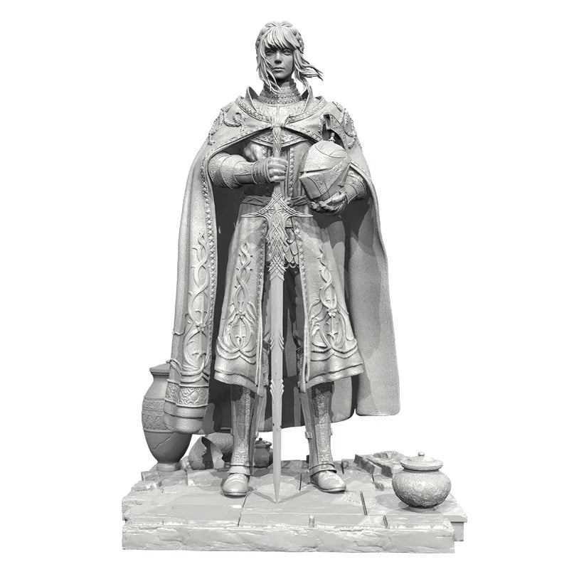 75mm Medieval Fantasy Noblewoman with Flowing Cloak, Resin Model Figure Kit, Unassembled and Unpainted