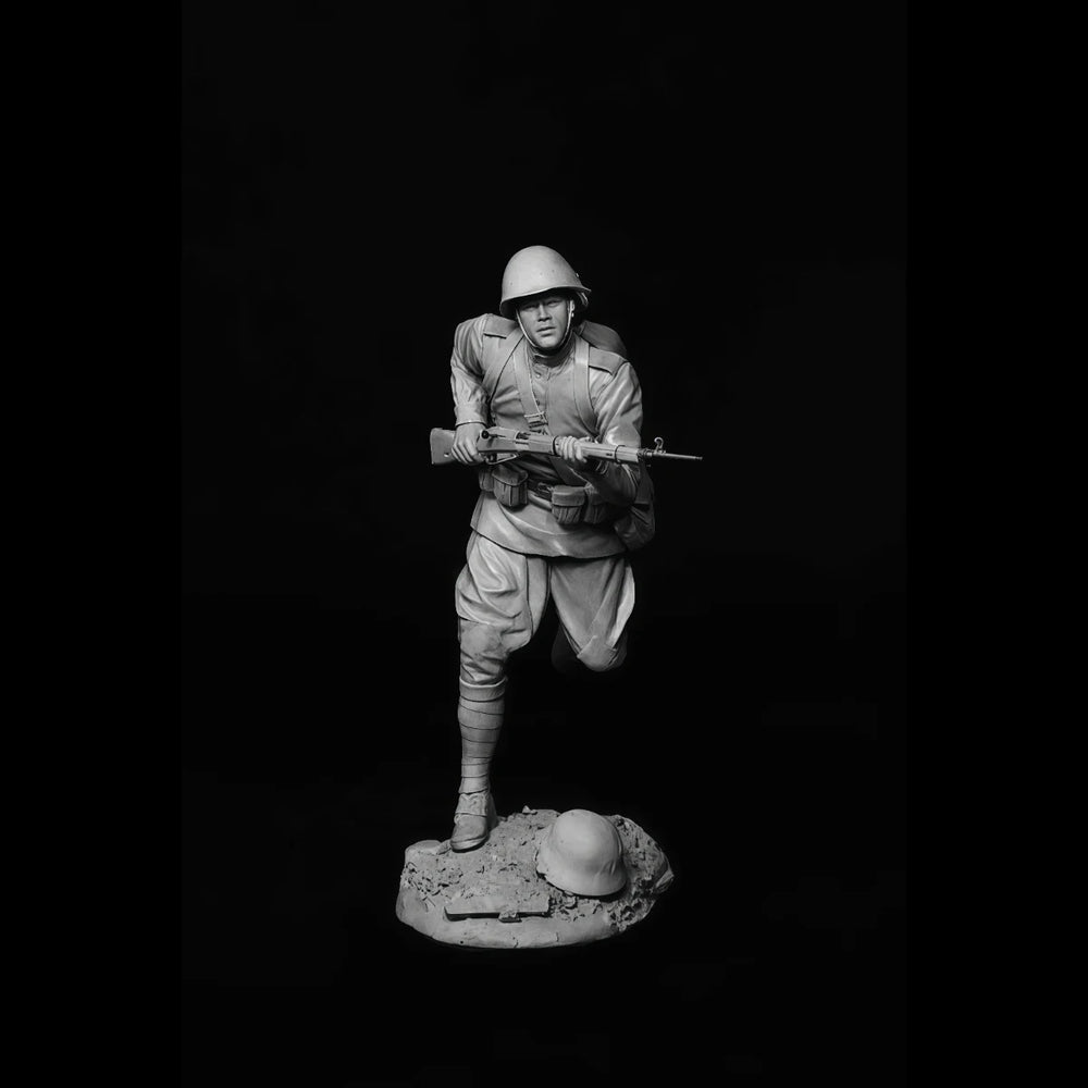 1/24 WWII Soviet Infantry Soldiers, 4 Figures, Resin Model Figure Kit, Unassembled and Unpainted