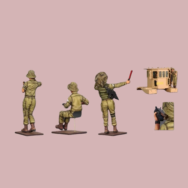 1/35 Modern IDF D9 Bulldozer Crew, 3 Figures, Resin Model Figure Kit, Unassembled and Unpainted