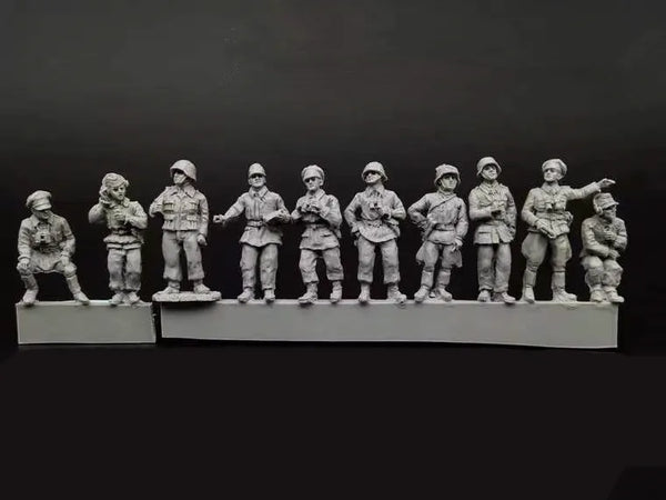 1/72 Modern Military Soldiers Set, 10 Figures, Resin Model Figure Kit, Unassembled and Unpainted