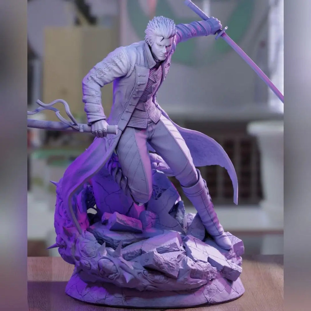 Vergil, Resin Model Figure Kit, Anime Theme, Unassembled and Unpainted