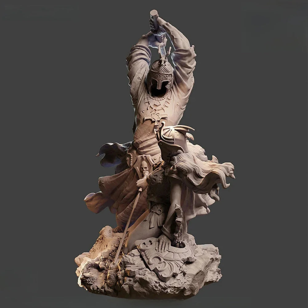 75mm Eowyn Warrior, 2 Figures, Resin Model Diorama Kit, Fantasy Theme, Unassembled and Unpainted