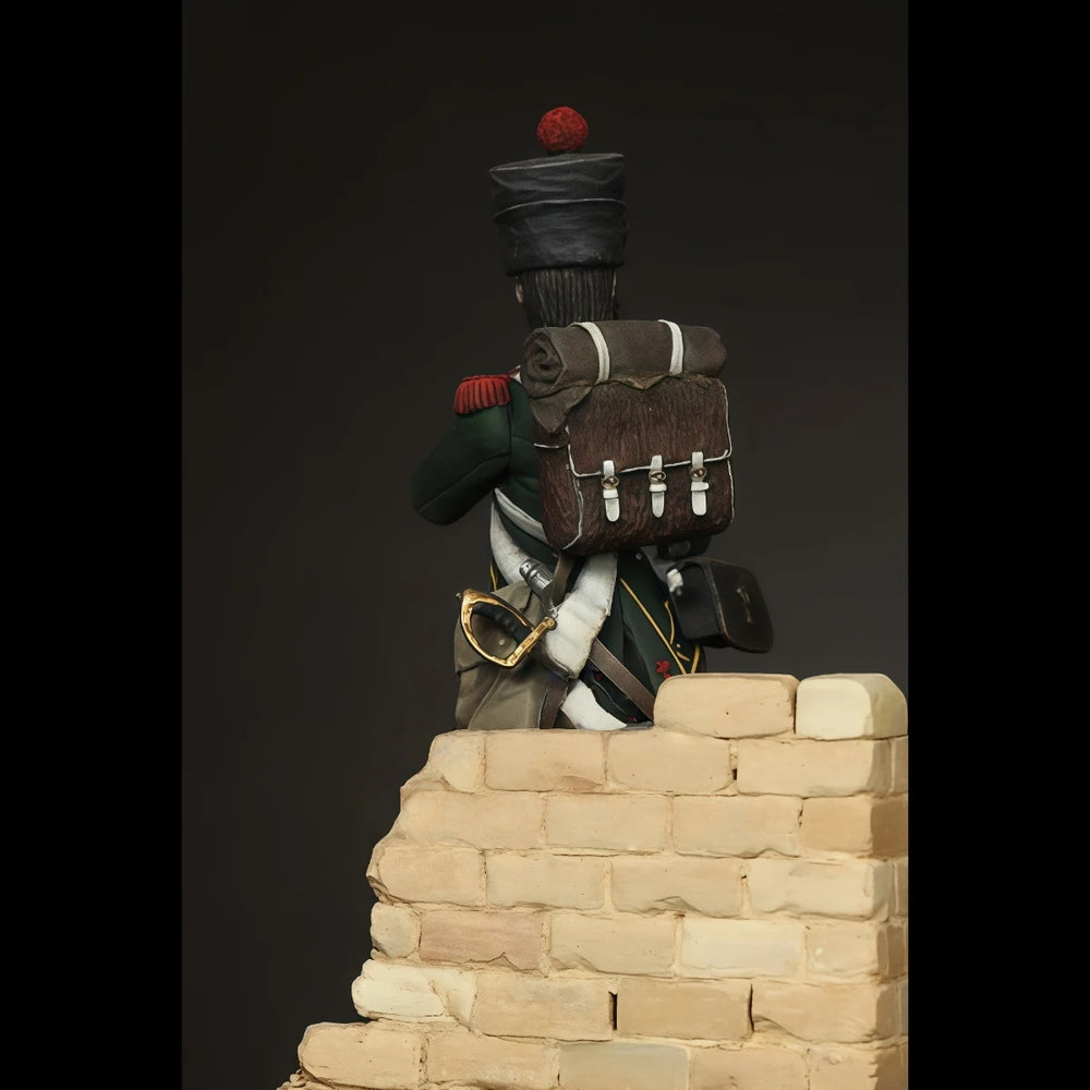 54mm Napoleonic Irish Regiment Cavalry Officer, Resin Model Figure Kit, Unassembled and Unpainted