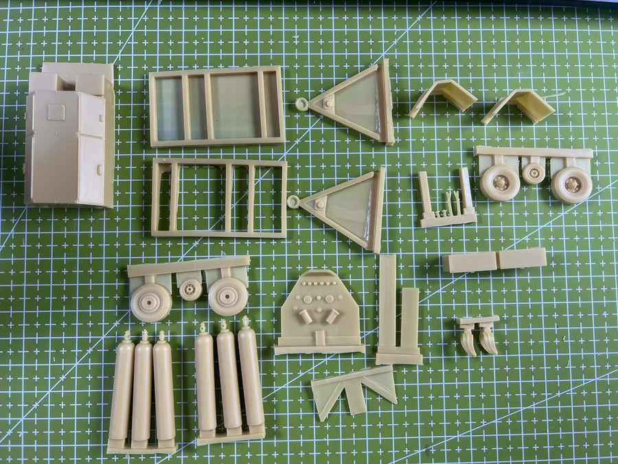 1/32 Cast Resin Model, Scene Model Making Utility&Nitrqgencarts USN Carrier Gk, Uncolored Model