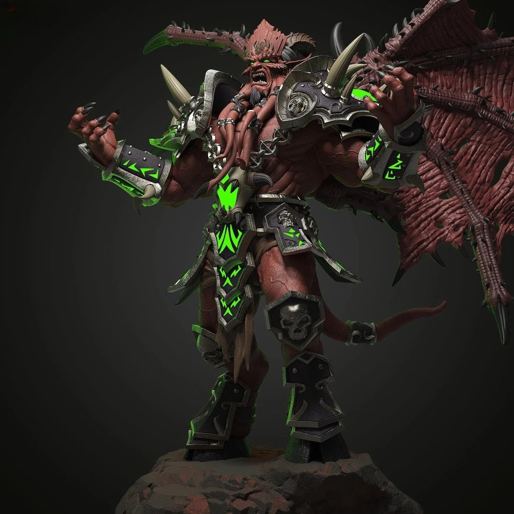 Grimdark Demon Warriors, 2 Figures, Resin Model Figure Kit, Fantasy Theme, Unassembled and Unpainted
