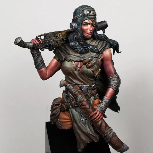 1/9 Modern Post-Apocalyptic Road Warrior, Resin Model Bust Kit, Unassembled and Unpainted
