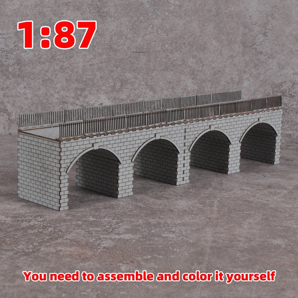 1/87 Modern Railway Bridge, Resin Model Diorama Kit, Historical Theme, Unassembled and Unpainted
