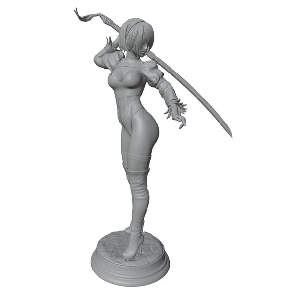 1/24 Sexy Fantasy Warrior Female, Resin Model Figure Kit, Unassembled and Unpainted
