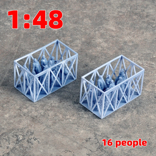 1/35 Civilian Town Residents, 8 Figures, Resin Model Figure Kit, Historical Theme, Unassembled and Unpainted