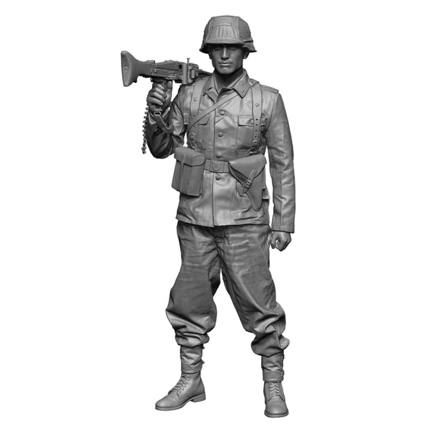 WWII German Soldier with MG42 — 1/35 Resin Figure