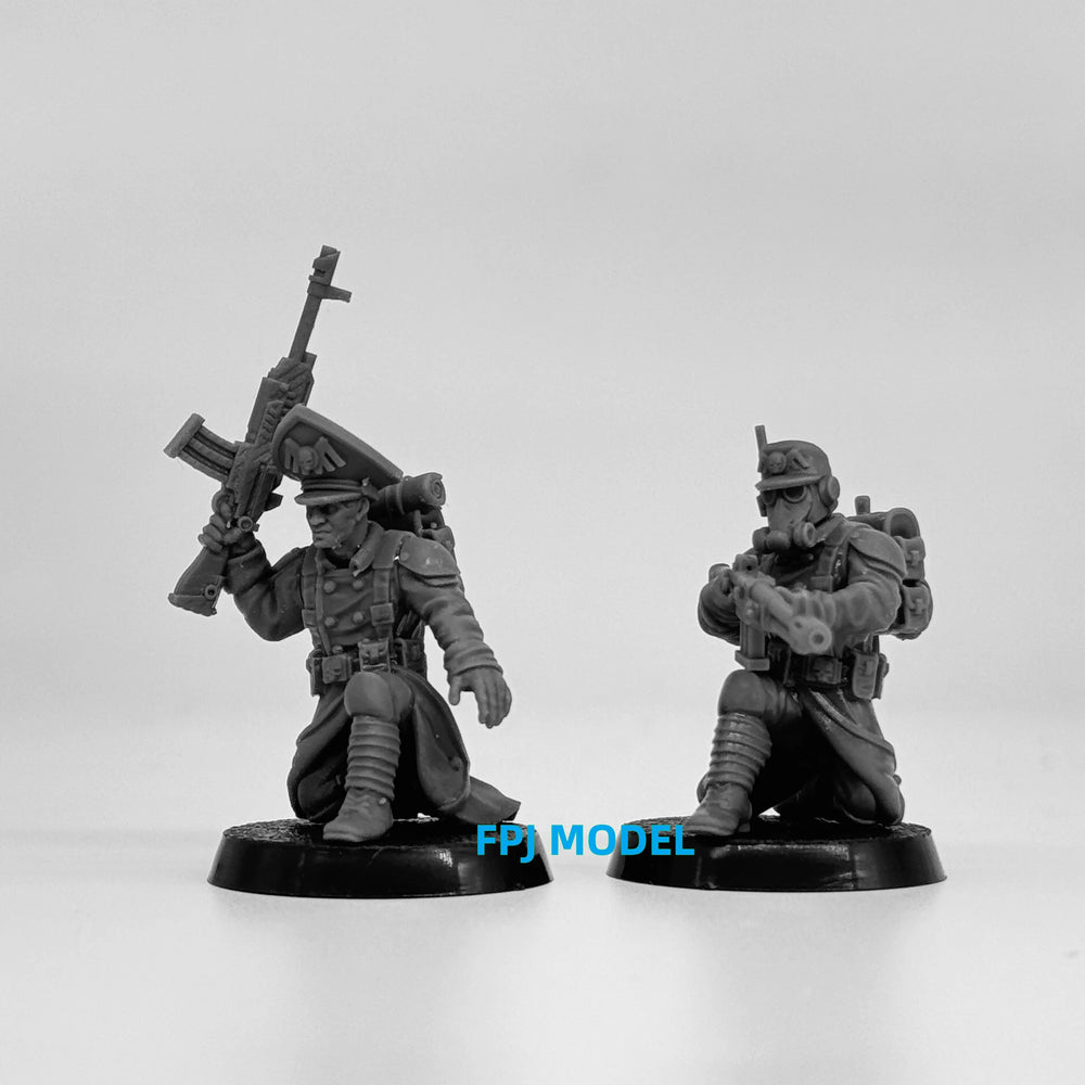 28mm WWI Infantrymen and Officers, 20 Figures, Resin Model Figure Kit, Unassembled and Unpainted