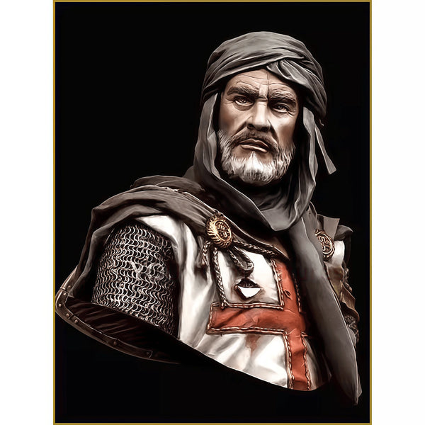 1/10 Medieval Paladin, Resin Model Bust Kit, Unassembled and Unpainted