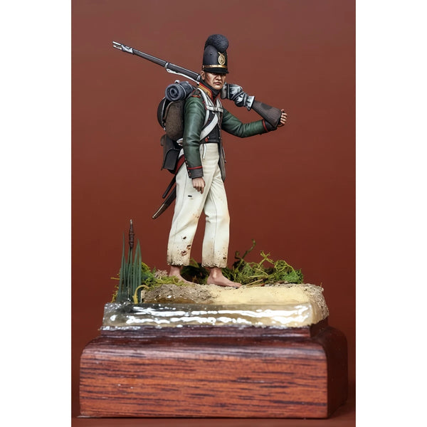 54mm Napoleonic Bavarian Infantry Soldier, Resin Model Figure Kit, Unassembled and Unpainted