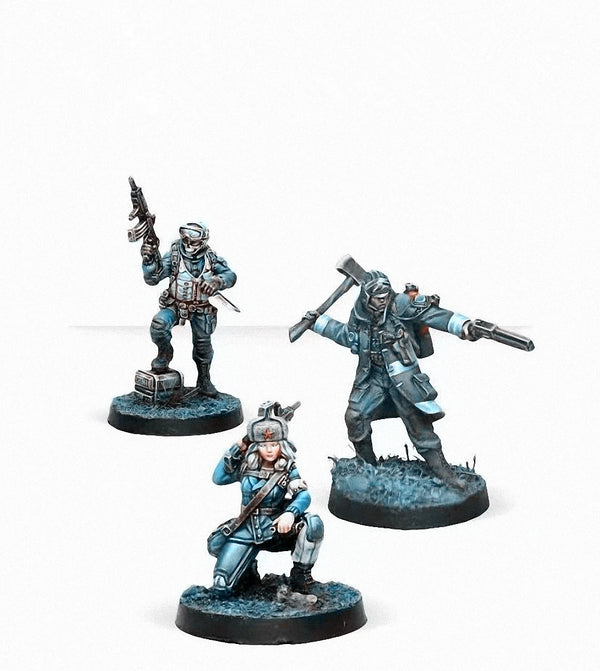 28mm Ariadna Support Pack, 3 Figures, Resin Model Figure Kit, Sci-Fi Theme, Unassembled and Unpainted