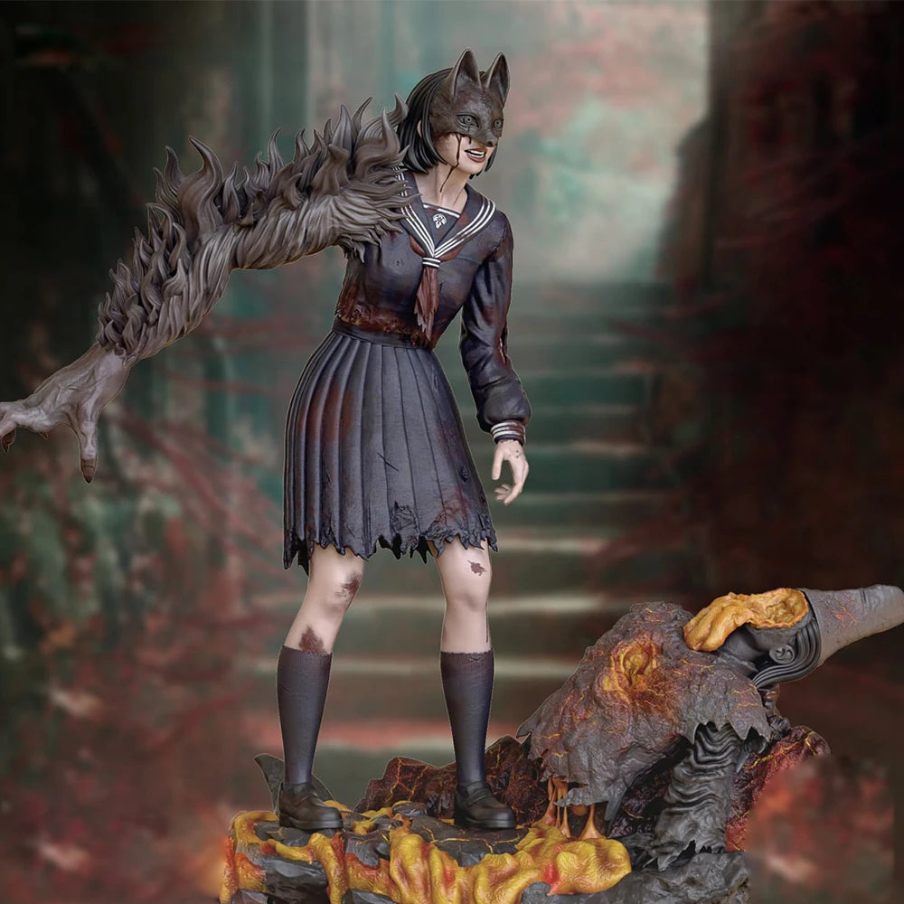 1/24 Winged Fantasy Female with Beast, 2 Figures, Resin Model Figure Kit, Fantasy Theme, Unassembled and Unpainted