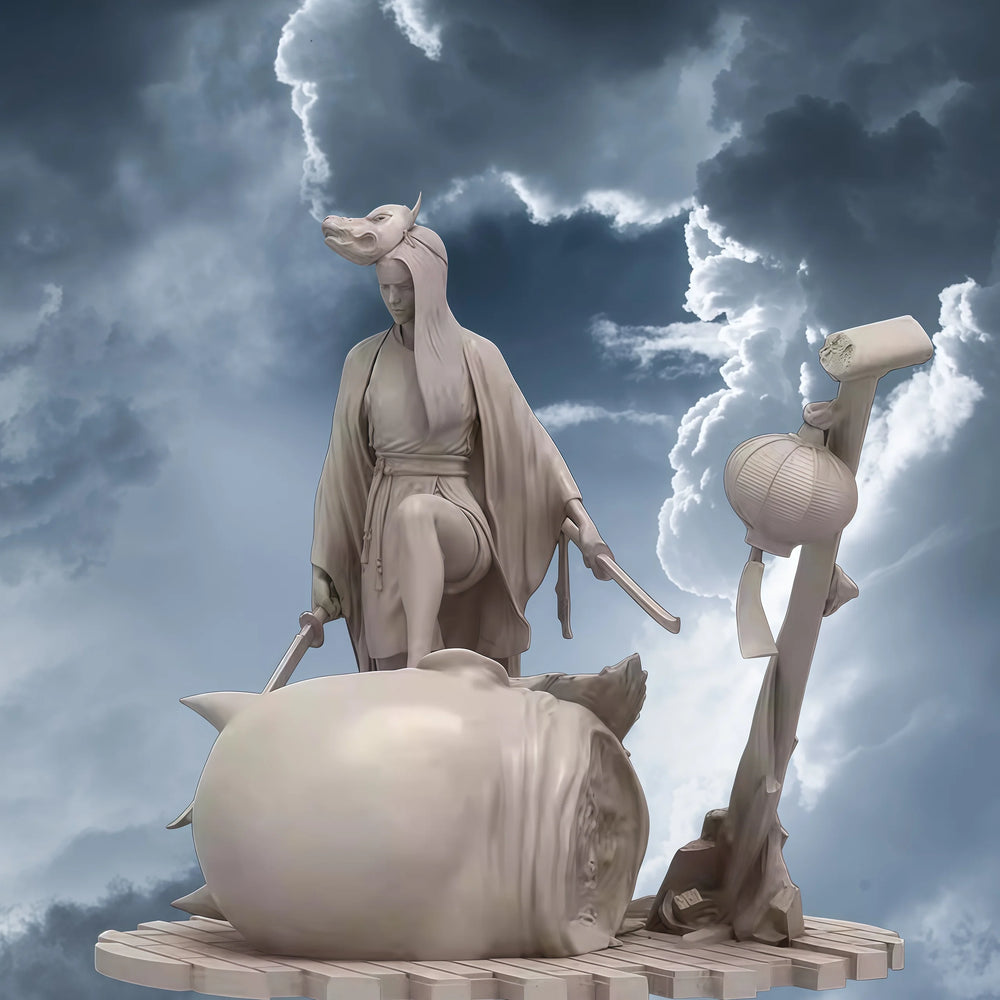 1/24 Female Asura Demon Warrior, Resin Model Figure Kit, Fantasy Theme, Unassembled and Unpainted