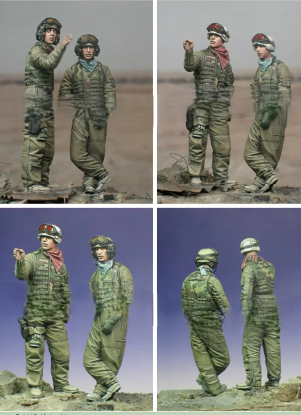 1/35 Modern Infantry in Digital Camouflage, 2 Figures, Resin Model Figure Kit, Unassembled and Unpainted
