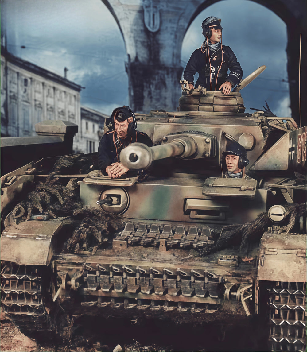 1/35 WWII German Armored Tank Crew, 5 Figures, Resin Model Figure Kit, Unassembled and Unpainted