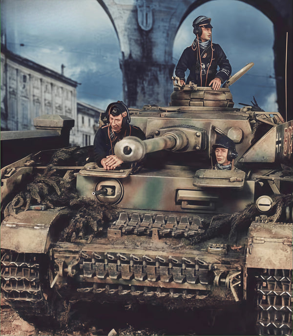 1/35 WWII German Armored Tank Crew, 5 Figures, Resin Model Figure Kit, Unassembled and Unpainted