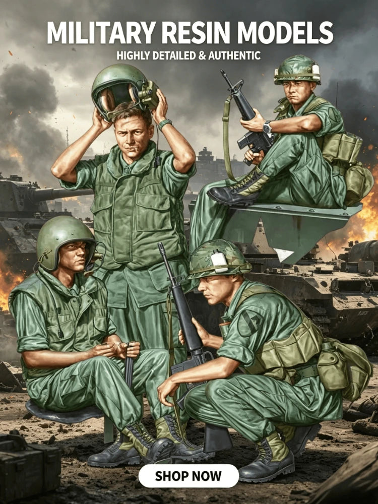 1/16 Modern M1113 Armored Personnel Carrier Crew, 8 Figures, Resin Model Figure Kit, Unassembled and Unpainted